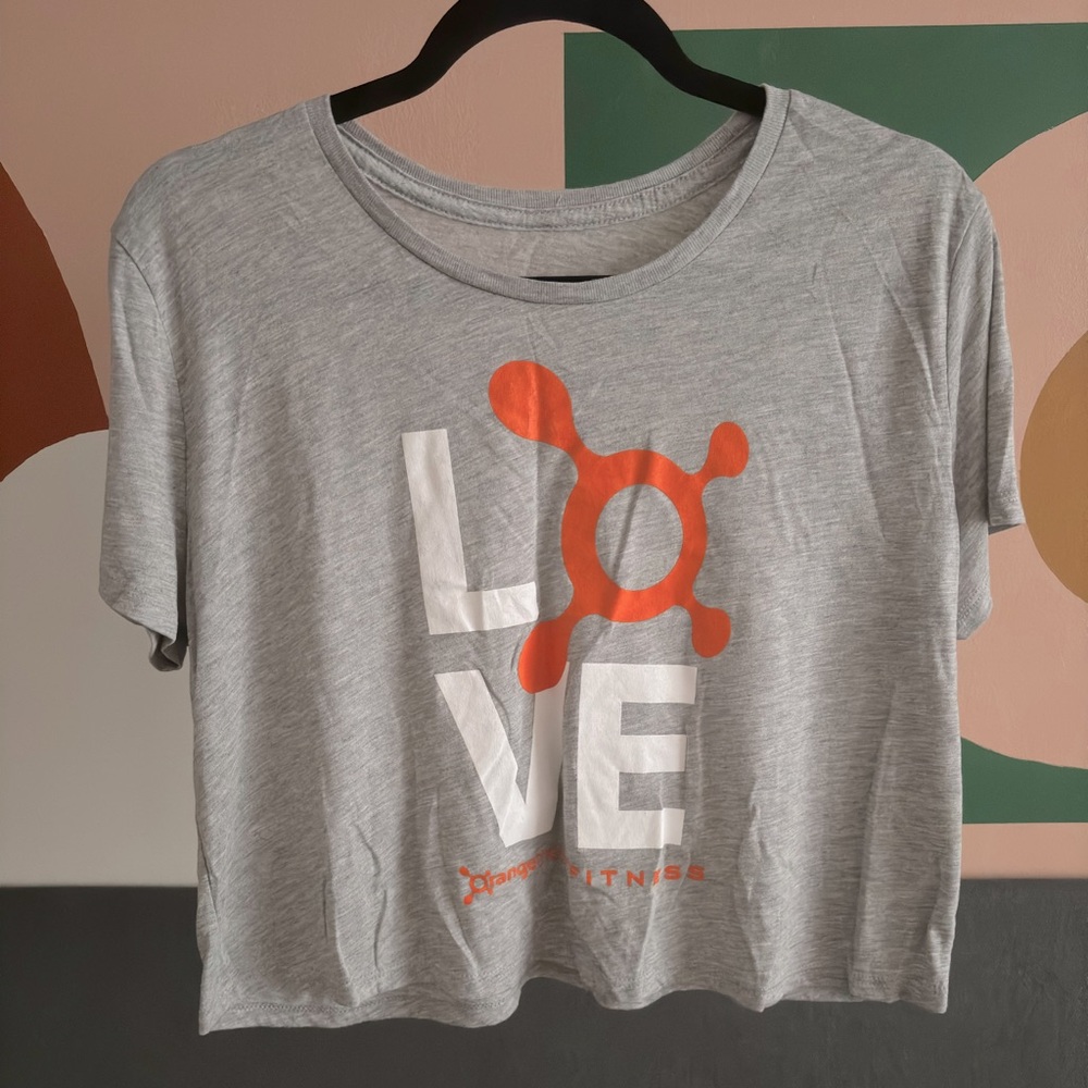 New Orangetheory Fitness Grey Crop Top